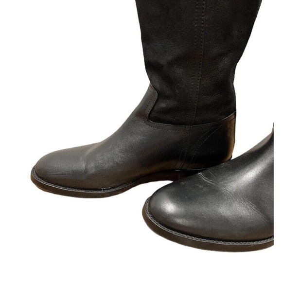 TORY Burch Black Simone Tall Over The Knee Riding Boot Leather EUC Sz 6 - Picture 9 of 12